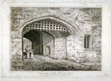 Gateway to the Bloody Tower, Tower of London, 1821. Artist: Anon