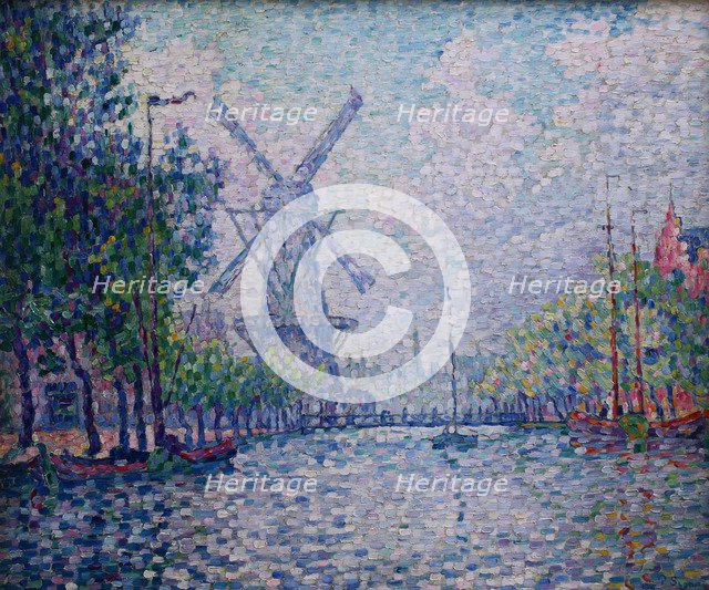 Rotterdam, the mill, the canal, the morning (Rotterdam. Le moulin. Le canal. Le matin), 1906.
