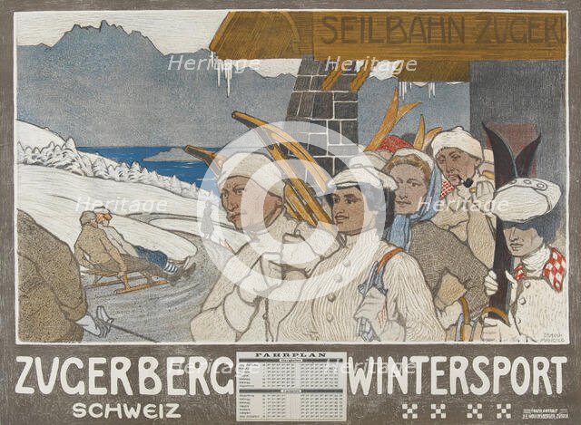 Zugerberg Wintersport, 1907. Creator: Mangold; Burkhard (1873-1950).