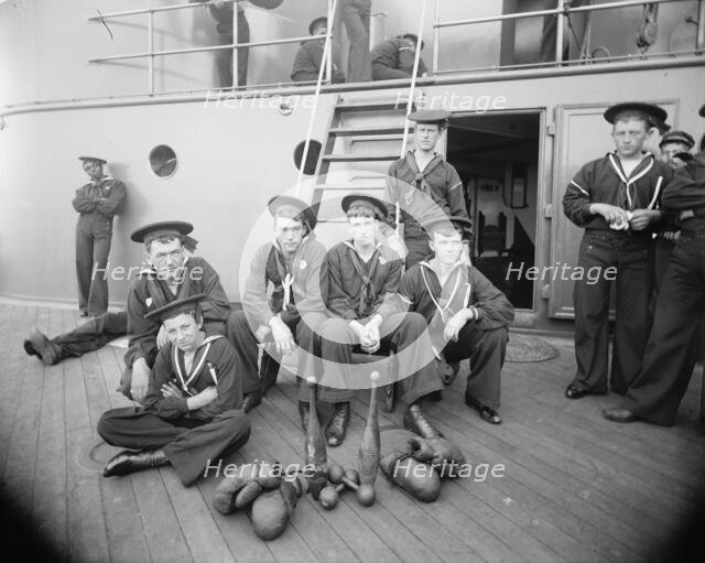 U.S.S. Oregon, the athletes, between 1896 and 1901. Creator: Unknown.