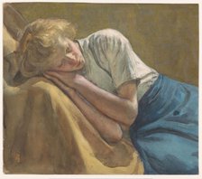 Resting girl, 1903. Creator: Johan Antonie de Jonge.
