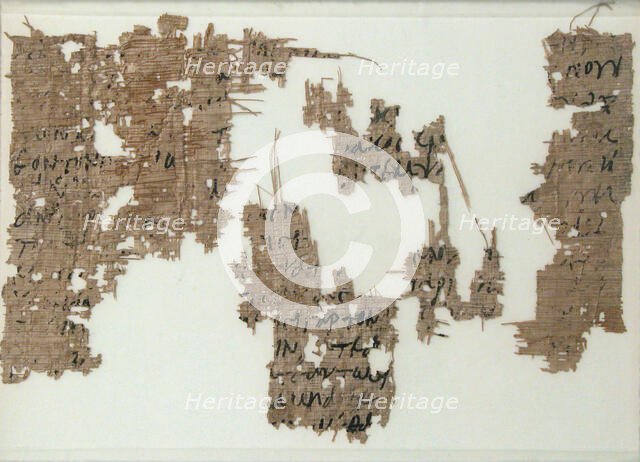 Papyrus Fragments, Coptic, 4th-7th century. Creator: Unknown.