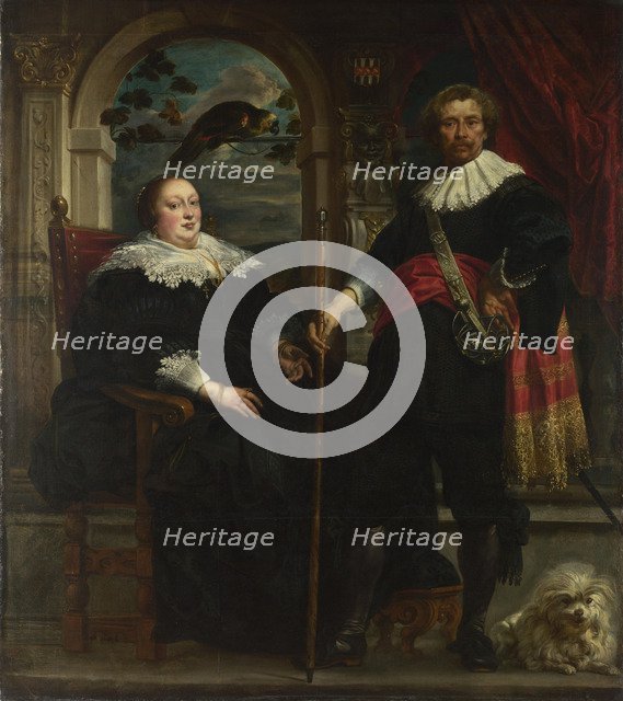 Portrait of Govaert van Surpele and his Wife, 1636-1637. Artist: Jordaens, Jacob (1593-1678)