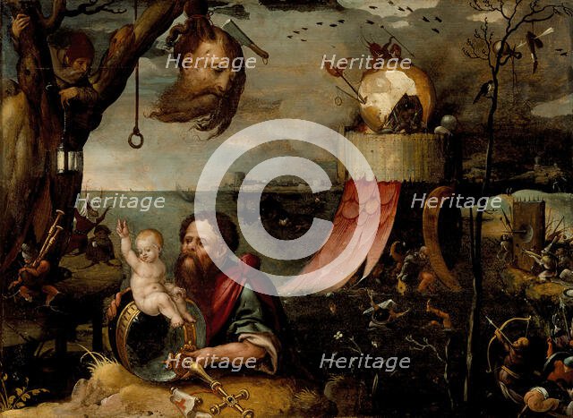 Saint Christopher and the Christ Child, c1550. Creator: Jan Mandyn.