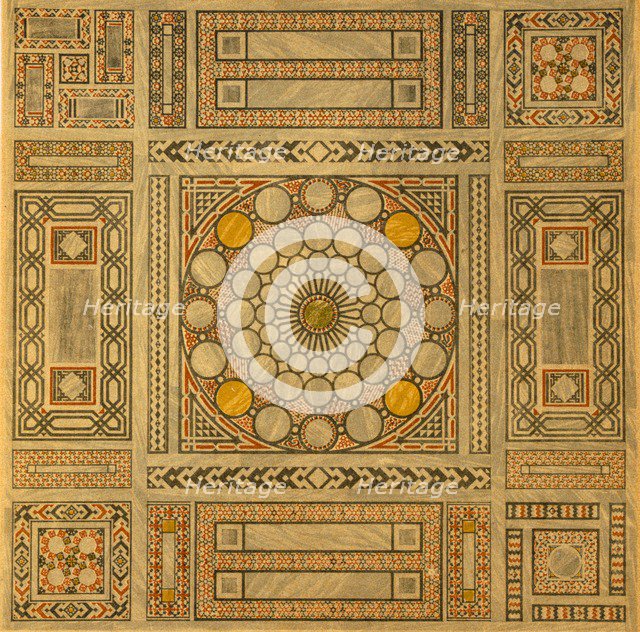 Mosaic decoration from the Mosque of Al-Ma'ini in Damietta, pub. 1949. Creator: Alhusain Fawzy (19th century).