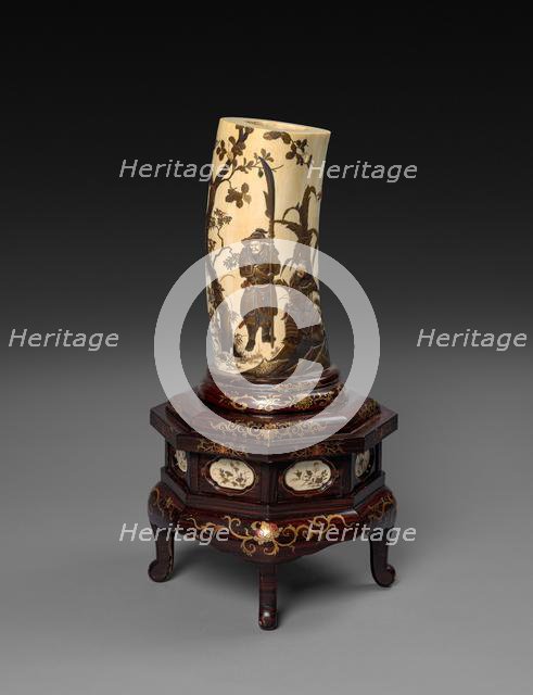 Ivory Tusk Vase, c1800s. Creator: Unknown.