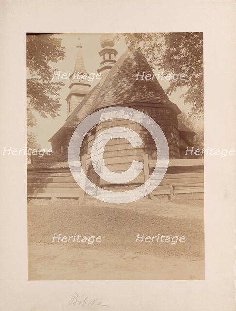 Church of St Catherine (non-existent) - general view from the south-east, Bóbrka, 1898. Creator: Unknown.
