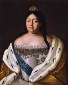 Portrait of Empress Anna Ioannovna (1693-1740), 18th century. Artist: Anonymous  
