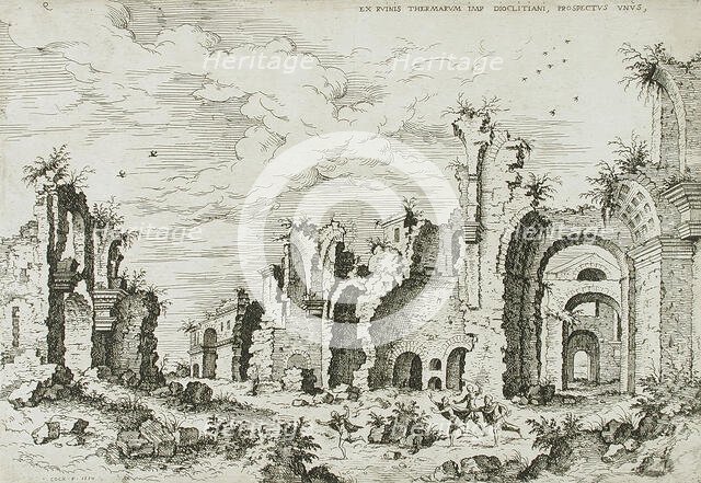 Ruins of Baths of Diocletian, 1550. Creator: Hieronymus Cock.