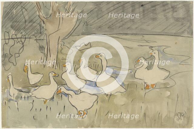 Ducks, 1873-1917. Creator: Theo van Hoytema.