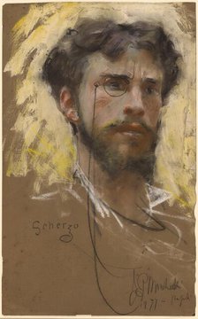 Self-Portrait, 1877. Creator: Francesco Paolo Michetti.