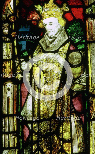Stained glass image of Edward the Confessor. Artist: Unknown
