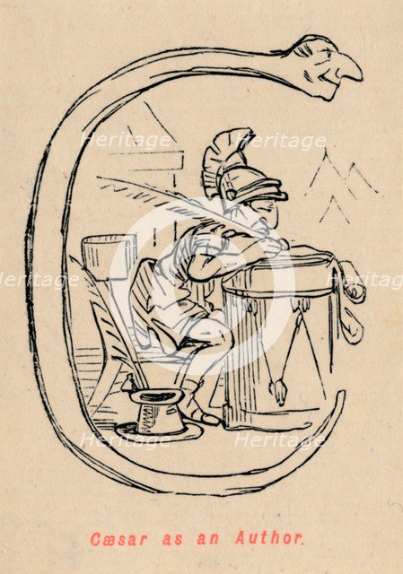 'Caesar as an Author', 1852. Artist: John Leech.