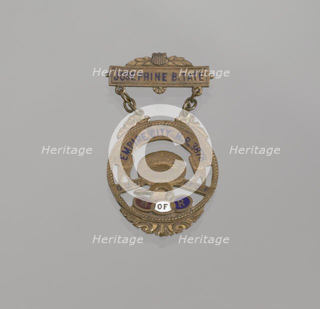 Member badge for the House of Ruth belonging to Josephine B. Tate, 20th century. Creator: Unknown.