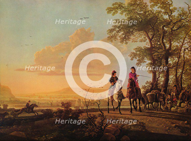 'Horsemen and Herdsmen with Cattle', 1655-1660. Artist: Aelbert Cuyp.