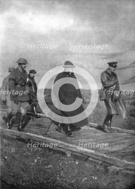 'M. Clemenceau sur le Front; Le president du Couseil sur le plateau de Vimy le 25 fevier 1918', 1918 Creator: Unknown.