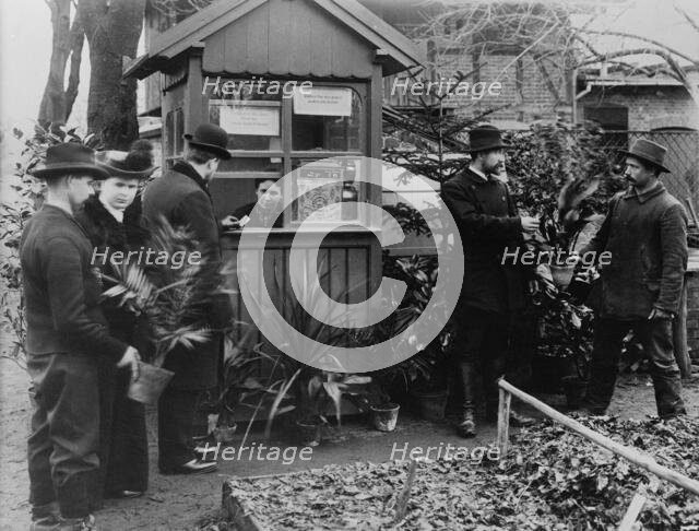 Cemetery flower store, Breslau, Germany, between 1895 and 1910. Creator: Unknown.