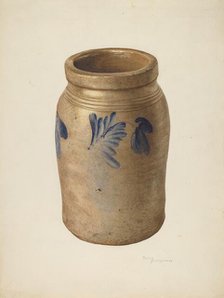 Jar, c. 1939. Creator: Carl Buergerniss.