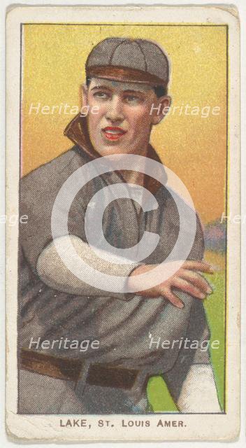 Lake, St. Louis, American League, from the White Border series (T206) for the American ..., 1909-11. Creator: American Tobacco Company.