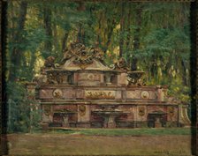 Buffet d'eau in the Grand Trianon gardens, 1917. Creator: Marius Michel.