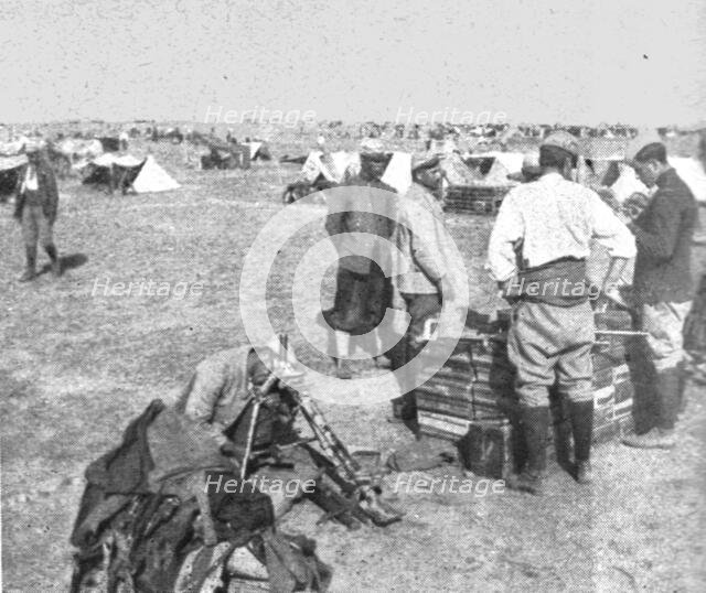 'Les premiers contingents Franco-Anglais a Salonique; A Zeitenlick; la vie au camp', 1915 (1924). Creator: Unknown.