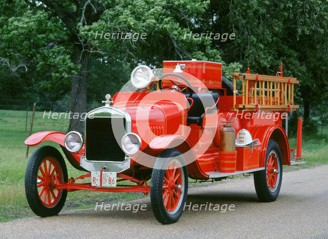 1927 Ford TT Fire engine. Artist: Unknown.