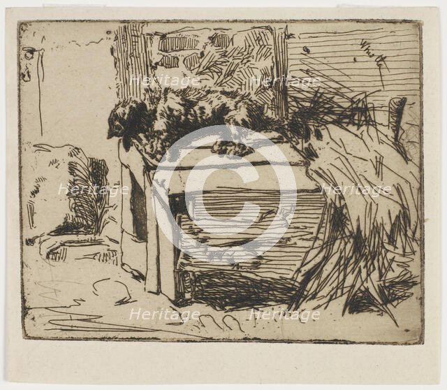 The Dog on the Kennel, 1858. Creator: James Abbott McNeill Whistler.