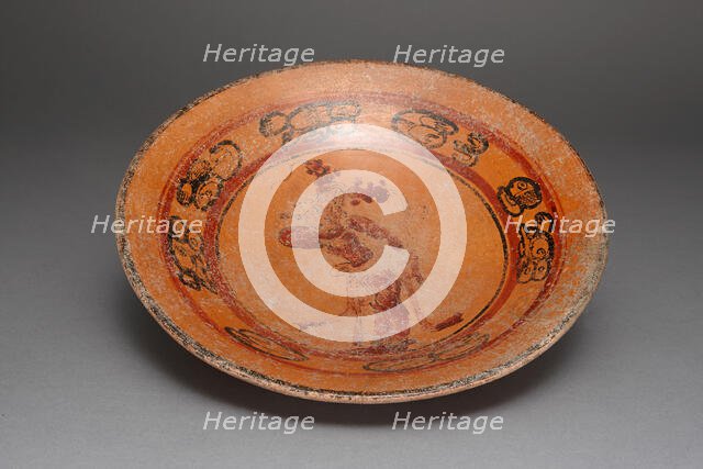 Plate Depicting a Dancing Figure, A.D. 600/800. Creator: Unknown.