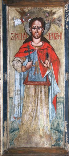 Saint Paraskeva Pyatnitsa, Early 17th cen.. Artist: Russian icon  