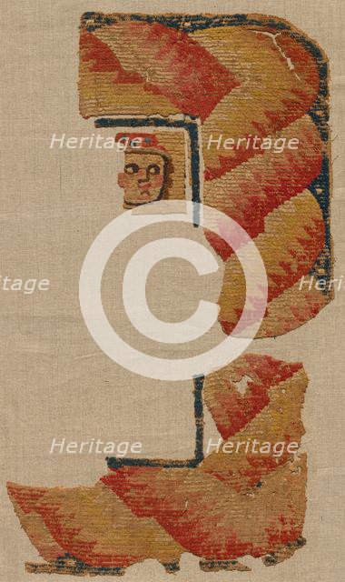 Fragment, Probably an Ornament from a Large Curtain, late 400s. Creator: Unknown.