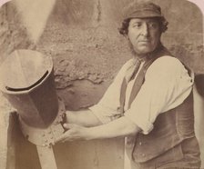 [Man with Helmet], 1858. Creator: Oscar Gustav Rejlander.