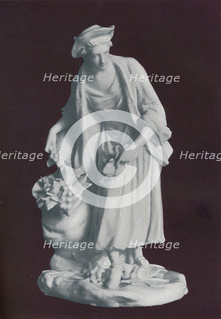 White Chelsea Porcelain gardener's companion figure, c1770. Artist: Unknown.