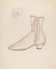 Woman's Shoe, c. 1937. Creator: Sylvia DeZon.