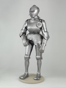 Field armour, German, Nuremberg, ca. 1525; left arm defense, 19th century; rondels, 1923. Creator: Unknown.