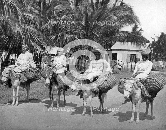 On the way home from market, Jamaica, c1905.Artist: Adolphe Duperly & Son