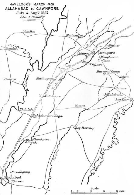 'Plan of Havelock's March', c1891. Creator: James Grant.