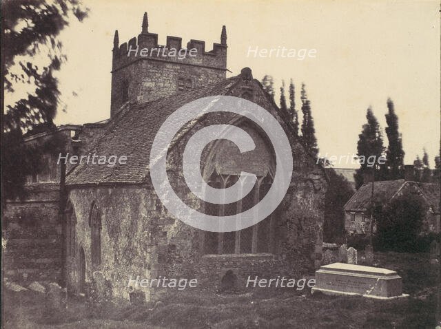 St. Cyriac Church at Lacock Abbey, 1850s. Creator: Unknown.