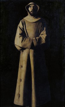 Saint Francis of Assisi after the Vision of Pope Nicholas V. Artist: Zurbarán, Francisco, de (1598-1664)