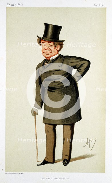 William Howard Russell, Irish-born British journalist, 1875. Artist: Carlo Pellegrini