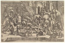 Burning of a corpse, ca. 1543. Creator: Antonio Fantuzzi.