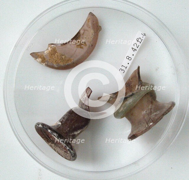 Bottle Rim Fragments, Coptic, 4th century. Creator: Unknown.