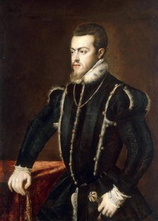 Portrait of Philip II (1527-1598), King of Spain and Portugal, ca 1553. Creator: Titian (1488-1576).