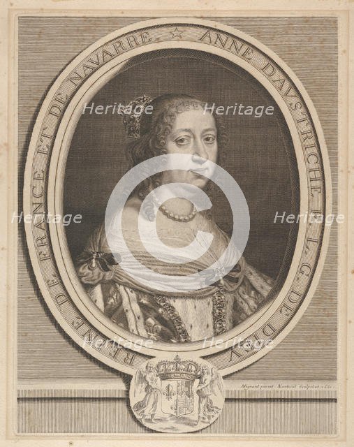 Anne of Austria, 1660. Creator: Robert Nanteuil.