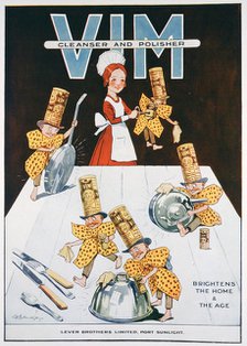 Advert for Vim cleanser and polisher, 1919. Artist: Unknown