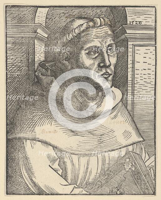 Copy of Luther as an Augustinian Friar, Half Length, 1520., 1520. Creator: Anon.