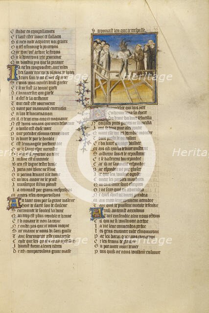The Antichrist before Scholars and Monks; Roman de la Rose, about 1405. Creator: Unknown.