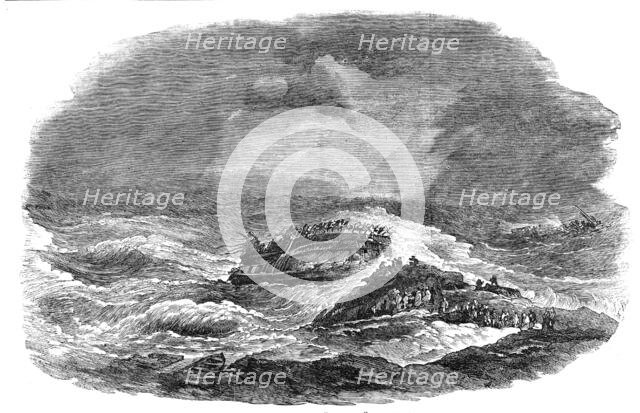 Wreck of the Troop-ship "Charlotte", in Algoa Bay, 1854. Creator: Unknown.