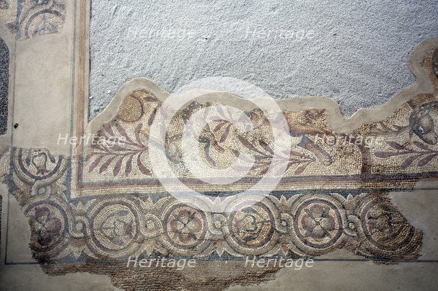 A mosaic in the Roman Forum of Mertola, Portugal, 2009. Artist: Samuel Magal