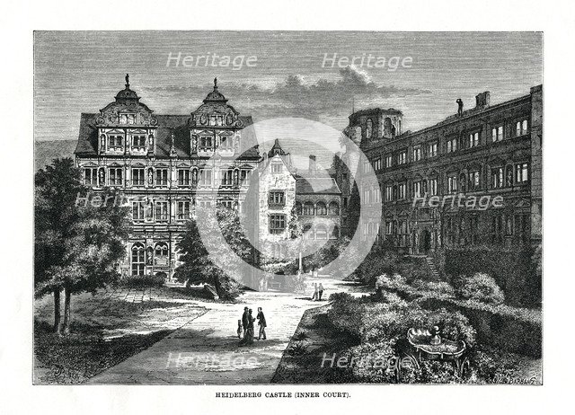 Heidelberg Castle, Germany, 1879. Artist: Charles Barbant