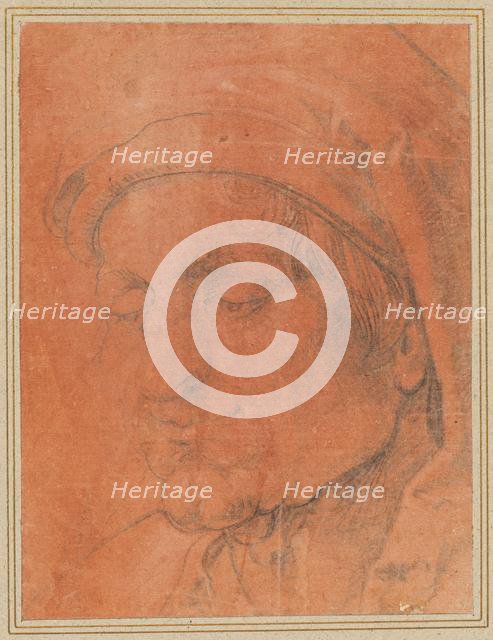 Head of a Man in a Cap, 16th century. Creator: Anonymous; Albrecht Dürer (German, 1471-1528), school of.